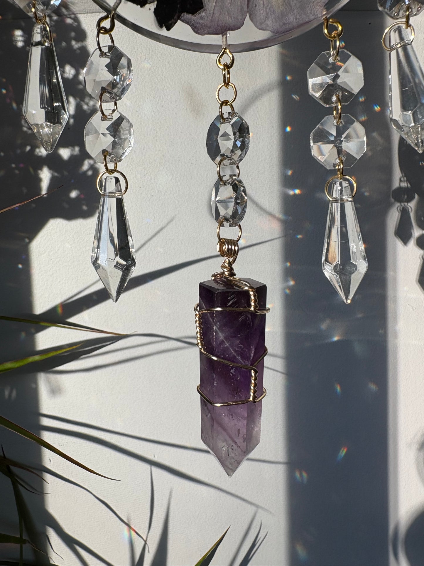 Amethyst and flowers