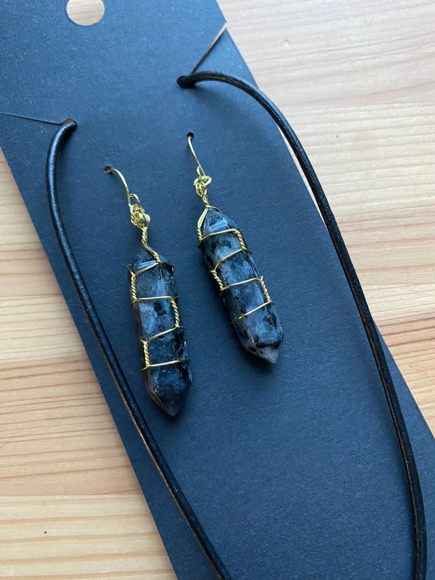 Labradorite necklace and earring set