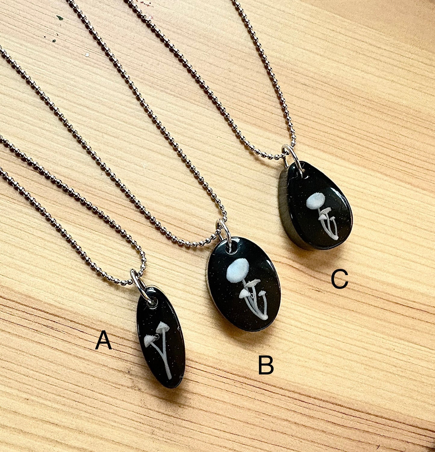 Mushroom necklaces