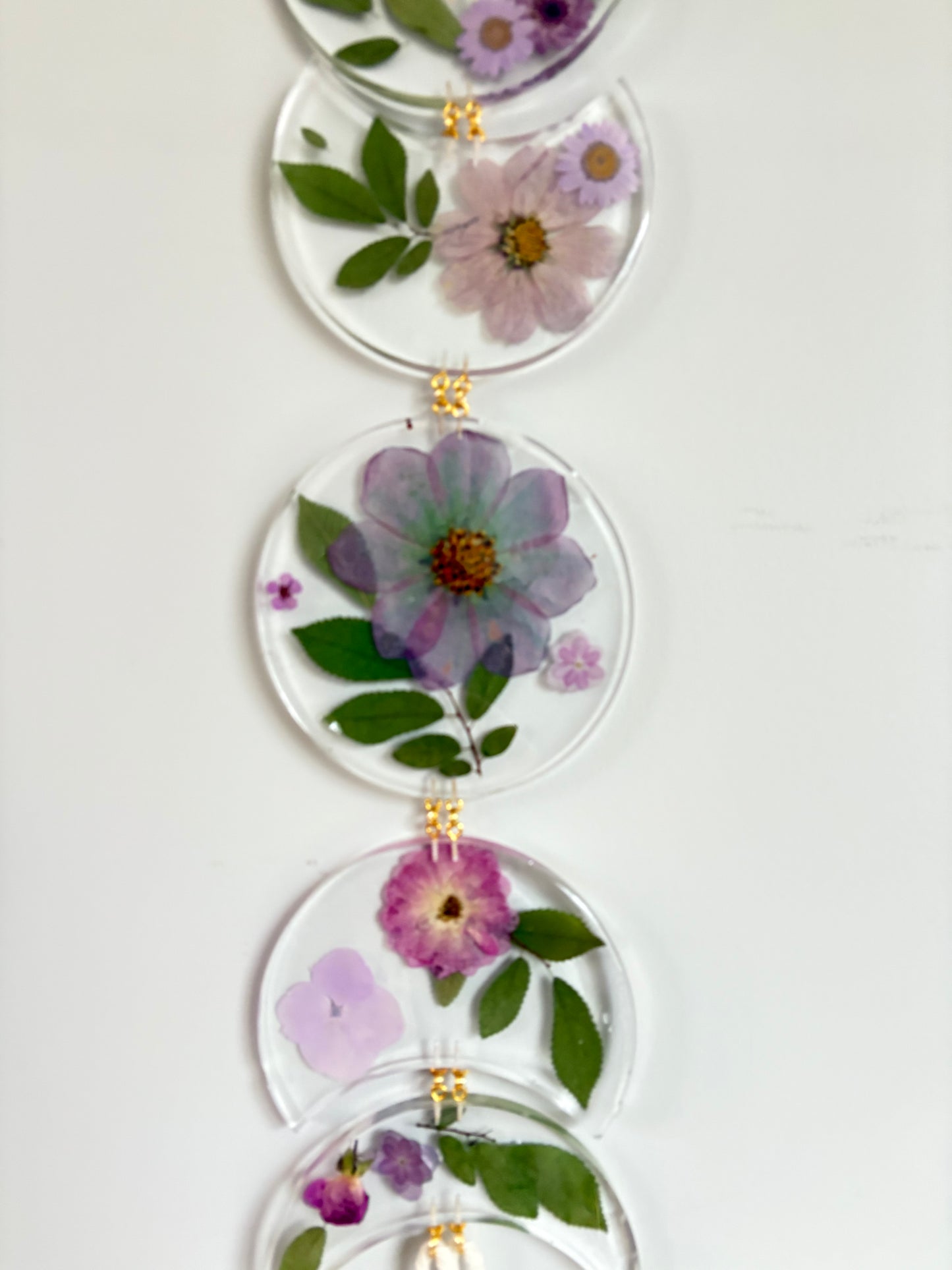 Resin and flowers moon phase