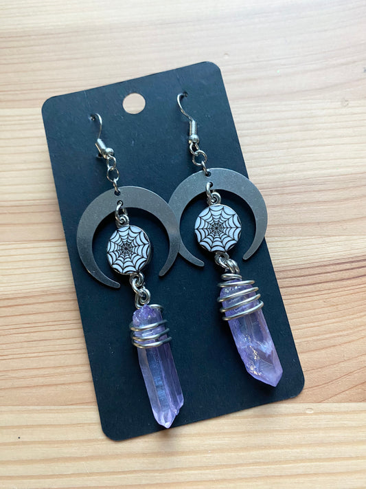 Lavender quartz earrings