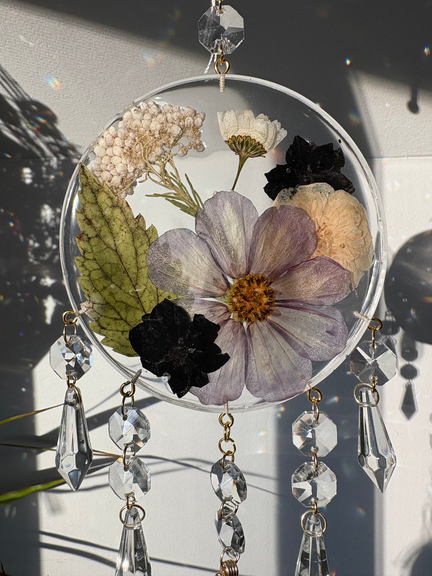 Amethyst and flowers