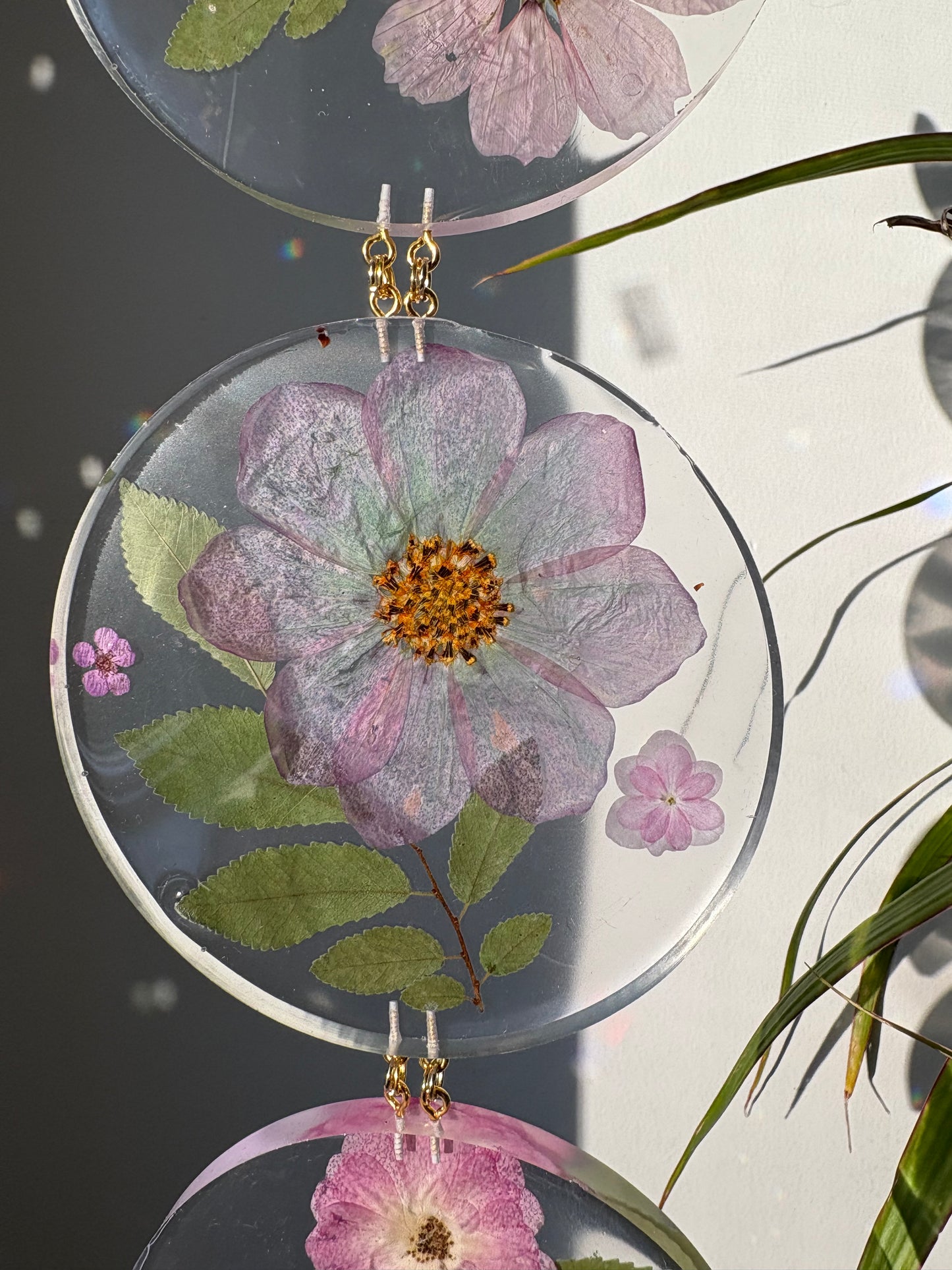 Resin and flowers moon phase