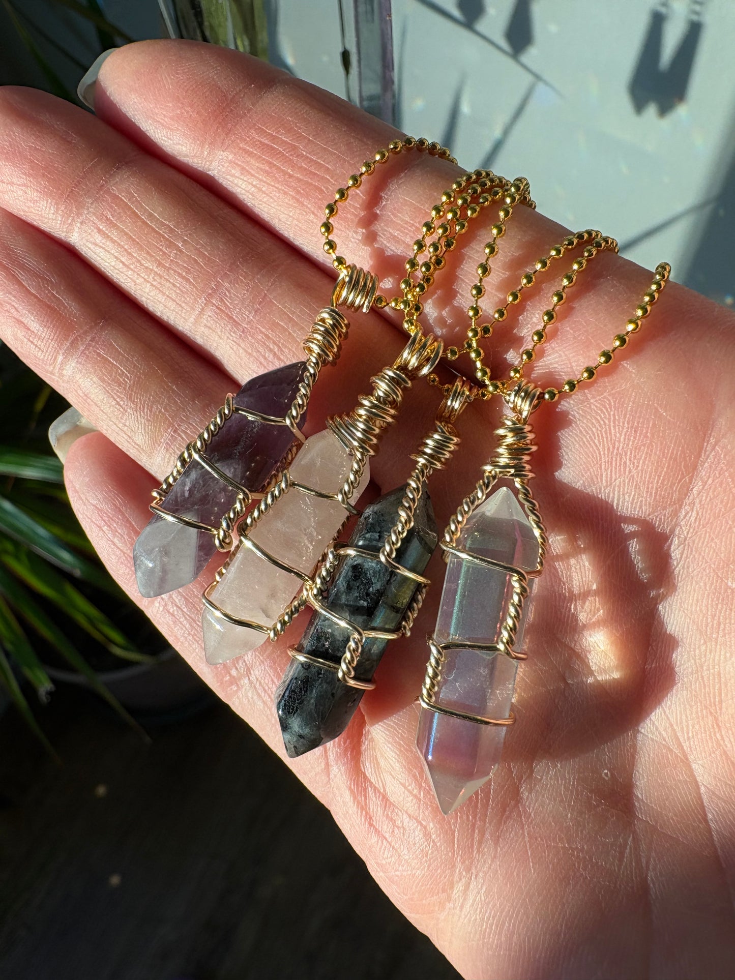 Crystal necklaces